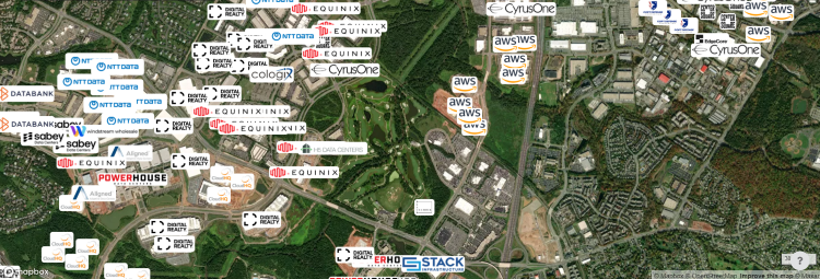 Data Centre Alley map